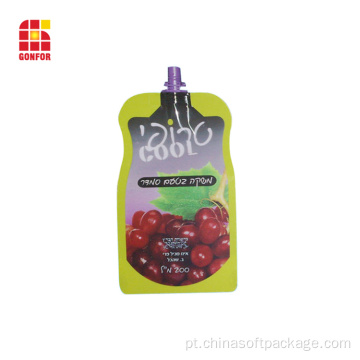 Bico stand up pouch para embalagem de suco